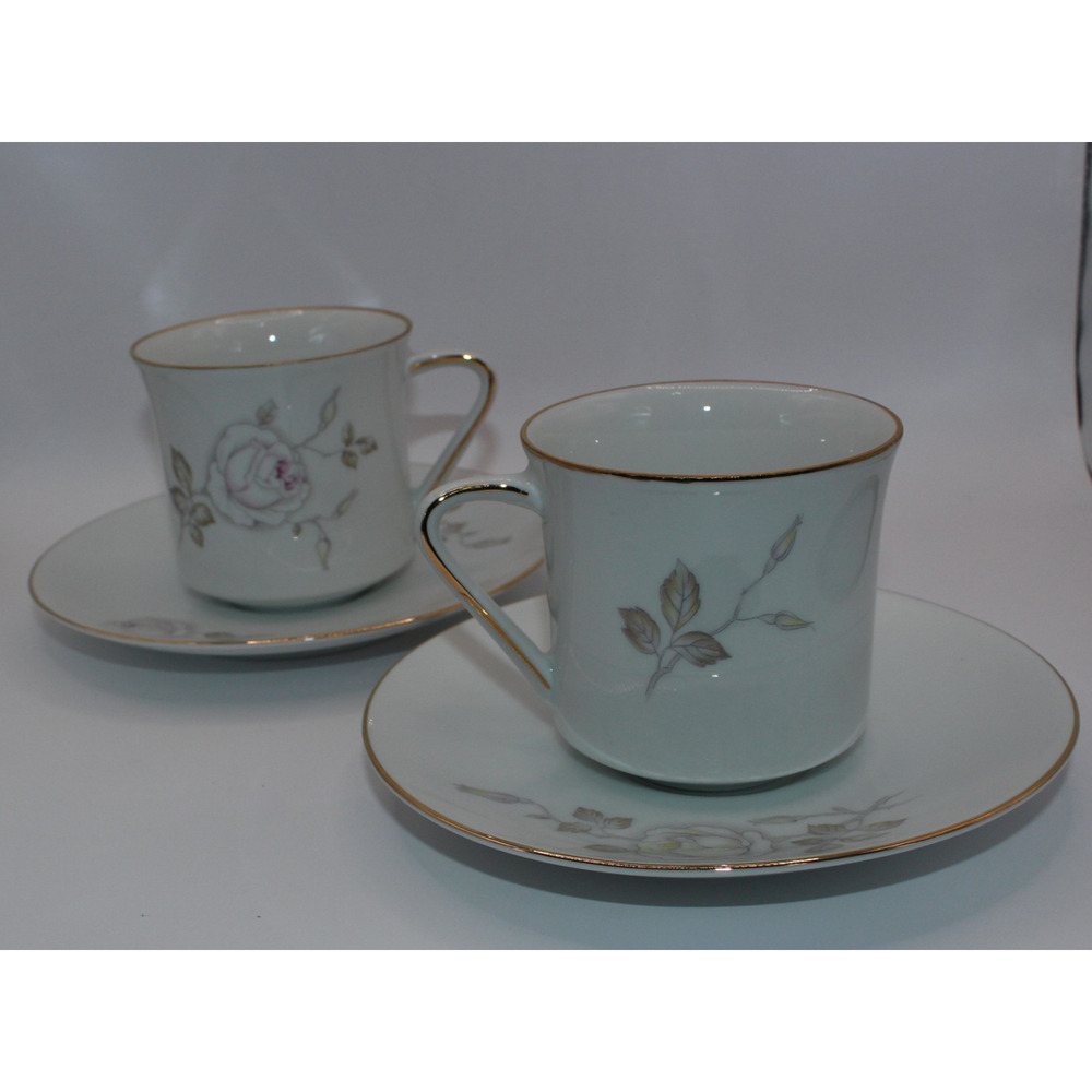 Set of 2 Johann Haviland Bavaria Germany Sweetheart Rose Tea/Coffee Cup & Saucer